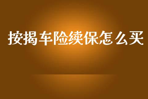按揭车险续保怎么买_https://m.qdlswl.com_恒指在线直播间_第1张