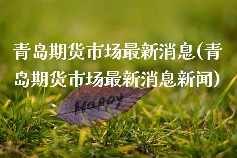 青岛期货市场最新消息(青岛期货市场最新消息新闻)_https://m.qdlswl.com_纳指直播_第1张