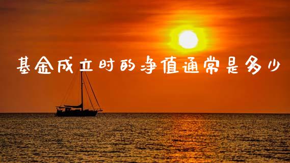 基金成立时的净值通常是多少_https://m.qdlswl.com_纳指直播_第1张