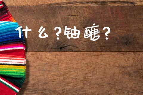 什么?铀醣?_https://m.qdlswl.com_恒生指数直播喊单_第1张