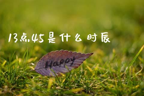 13点45是什么时辰_https://m.qdlswl.com_恒指在线直播间_第1张