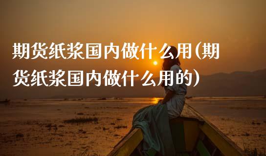 期货纸浆国内做什么用(期货纸浆国内做什么用的)_https://m.qdlswl.com_恒生指数直播喊单_第1张