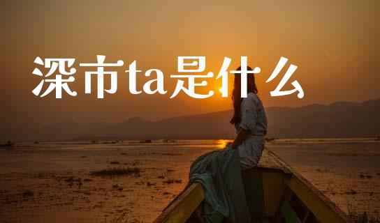 深市ta是什么_https://m.qdlswl.com_恒生指数直播喊单_第1张