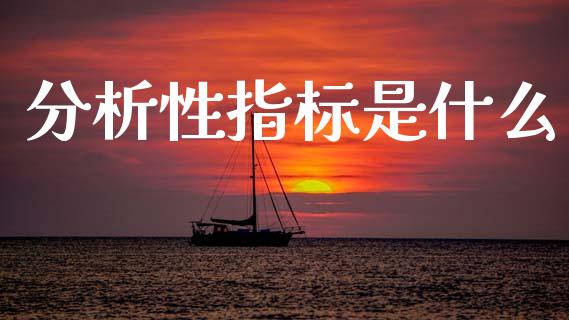 分析性指标是什么_https://m.qdlswl.com_恒指在线直播间_第1张
