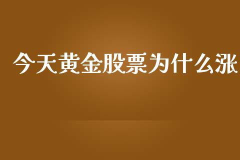 今天黄金股票为什么涨_https://m.qdlswl.com_恒指在线直播间_第1张