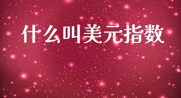 什么叫美元指数_https://m.qdlswl.com_恒生指数直播喊单_第1张
