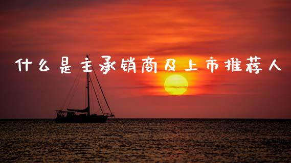 什么是主承销商及上市推荐人_https://m.qdlswl.com_纳指直播_第1张