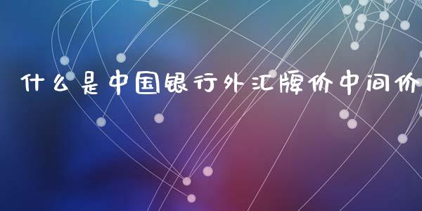 什么是中国银行外汇牌价中间价_https://m.qdlswl.com_纳指直播_第1张