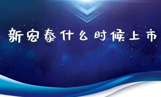 新宏泰什么时候上市_https://m.qdlswl.com_恒生指数直播喊单_第1张