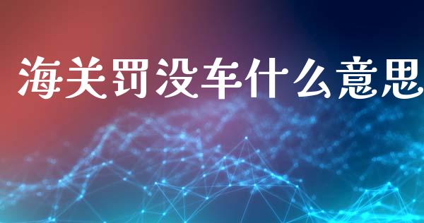 海关罚没车什么意思_https://m.qdlswl.com_恒指德指直播室_第1张