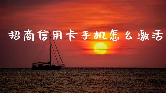 招商信用卡手机怎么激活_https://m.qdlswl.com_纳指直播_第1张