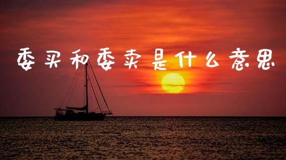 委买和委卖是什么意思_https://m.qdlswl.com_纳指直播_第1张