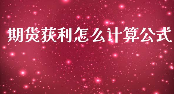 期货获利怎么计算公式_https://m.qdlswl.com_恒指德指直播室_第1张