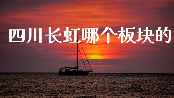 四川长虹哪个板块的_https://m.qdlswl.com_恒生指数直播喊单_第1张