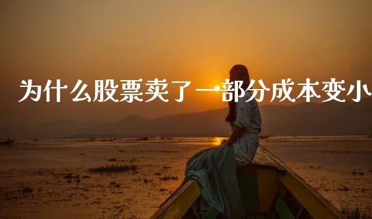 为什么股票卖了一部分成本变小_https://m.qdlswl.com_恒指在线直播间_第1张