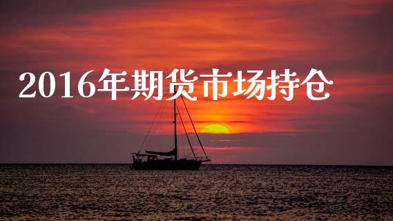2016年期货市场持仓_https://m.qdlswl.com_恒指德指直播室_第1张