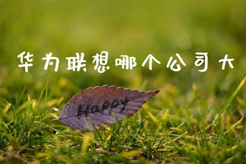 华为联想哪个公司大_https://m.qdlswl.com_纳指直播_第1张