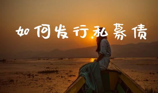 如何发行私募债_https://m.qdlswl.com_恒指在线直播间_第1张
