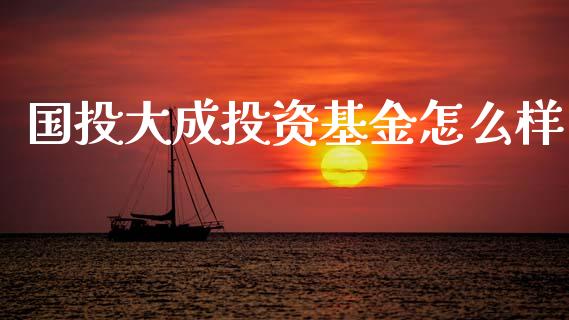 国投大成投资基金怎么样_https://m.qdlswl.com_恒生指数直播喊单_第1张