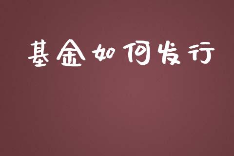 基金如何发行_https://m.qdlswl.com_恒指德指直播室_第1张