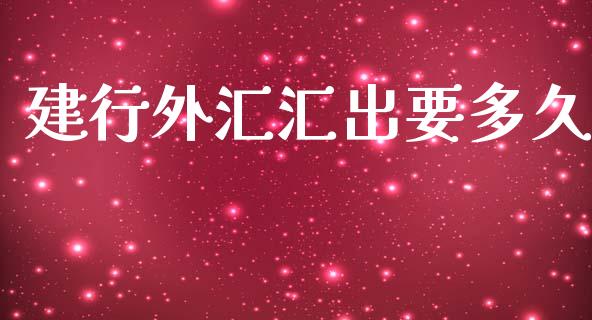 建行外汇汇出要多久_https://m.qdlswl.com_恒指德指直播室_第1张