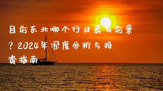 目前东北哪个行业最有前景？2024年深度分析与投资指南_https://m.qdlswl.com_恒指在线直播间_第1张