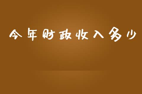 今年财政收入多少_https://m.qdlswl.com_恒指在线直播间_第1张