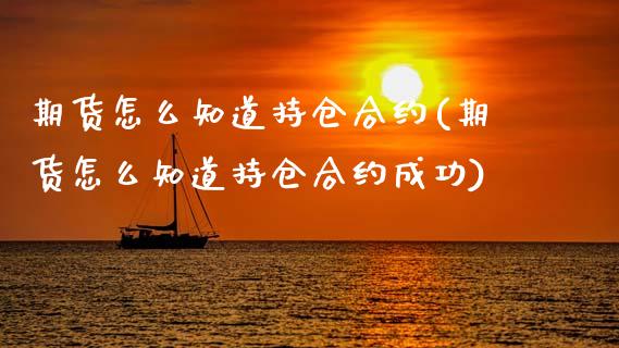 期货怎么知道持仓合约(期货怎么知道持仓合约成功)_https://m.qdlswl.com_恒生指数直播喊单_第1张