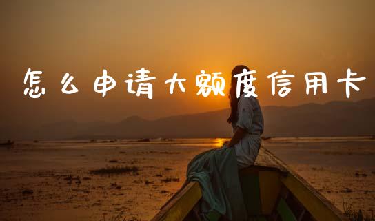 怎么申请大额度信用卡_https://m.qdlswl.com_恒指在线直播间_第1张