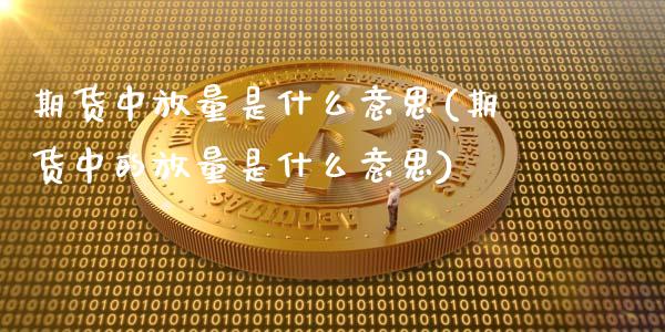 期货中放量是什么意思(期货中的放量是什么意思)_https://m.qdlswl.com_恒指在线直播间_第1张