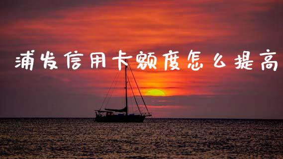 浦发信用卡额度怎么提高_https://m.qdlswl.com_恒生指数直播喊单_第1张