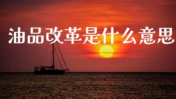 油品改革是什么意思_https://m.qdlswl.com_恒指在线直播间_第1张