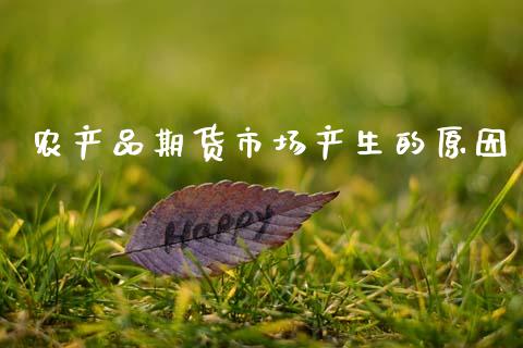 农产品期货市场产生的原因_https://m.qdlswl.com_恒指德指直播室_第1张