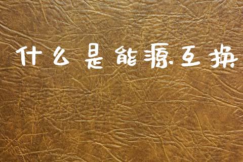 什么是能源互换_https://m.qdlswl.com_纳指直播_第1张