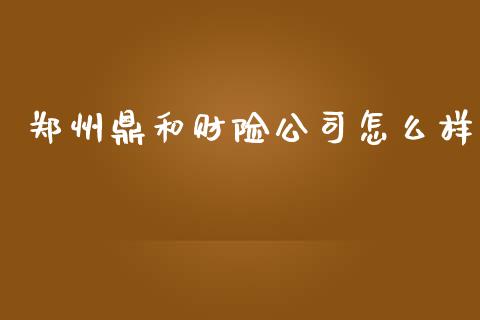 郑州鼎和财险公司怎么样_https://m.qdlswl.com_纳指直播_第1张