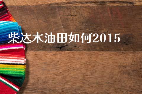 柴达木油田如何2015_https://m.qdlswl.com_纳指直播_第1张