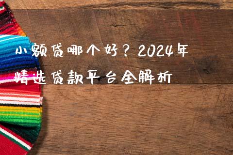 小额贷哪个好？2024年精选贷款平台全解析_https://m.qdlswl.com_恒指德指直播室_第1张