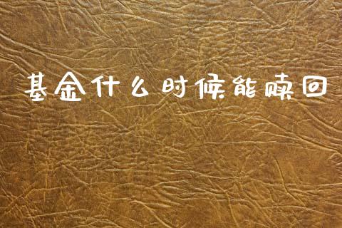 基金什么时候能赎回_https://m.qdlswl.com_恒生指数直播喊单_第1张