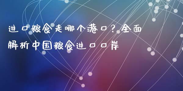进口粮食走哪个港口？全面解析中国粮食进口口岸_https://m.qdlswl.com_恒指在线直播间_第1张
