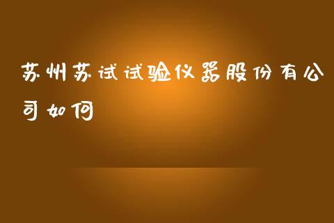 苏州苏试试验仪器股份有公司如何_https://m.qdlswl.com_恒指德指直播室_第1张