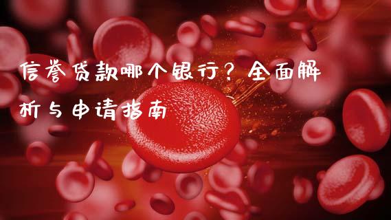 信誉贷款哪个银行？全面解析与申请指南_https://m.qdlswl.com_恒指德指直播室_第1张