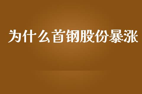 为什么首钢股份暴涨_https://m.qdlswl.com_恒指在线直播间_第1张