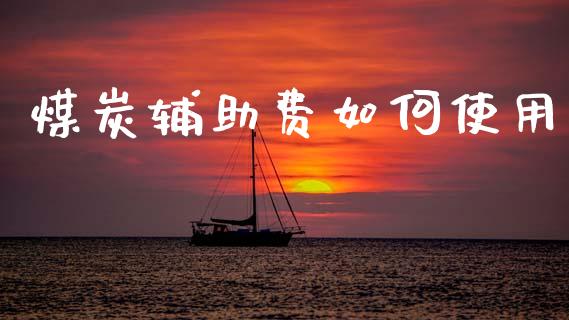 煤炭辅助费如何使用_https://m.qdlswl.com_恒指在线直播间_第1张
