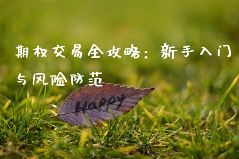 期权交易全攻略：新手入门与风险防范_https://m.qdlswl.com_纳指直播_第1张