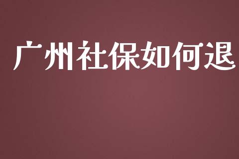 广州社保如何退_https://m.qdlswl.com_恒生指数直播喊单_第1张
