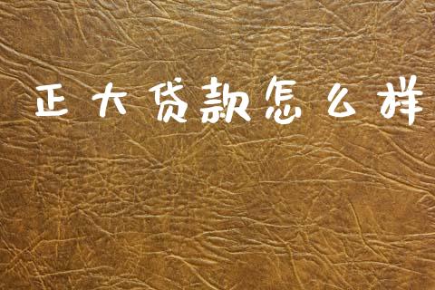 正大贷款怎么样_https://m.qdlswl.com_恒生指数直播喊单_第1张