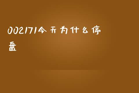 002171今天为什么停盘_https://m.qdlswl.com_纳指直播_第1张
