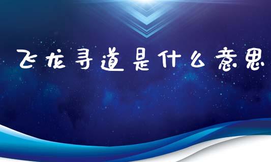 飞龙寻道是什么意思_https://m.qdlswl.com_恒指德指直播室_第1张