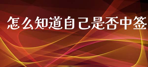 怎么知道自己是否中签_https://m.qdlswl.com_恒生指数直播喊单_第1张