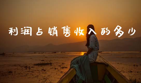 利润占销售收入的多少_https://m.qdlswl.com_恒生指数直播喊单_第1张